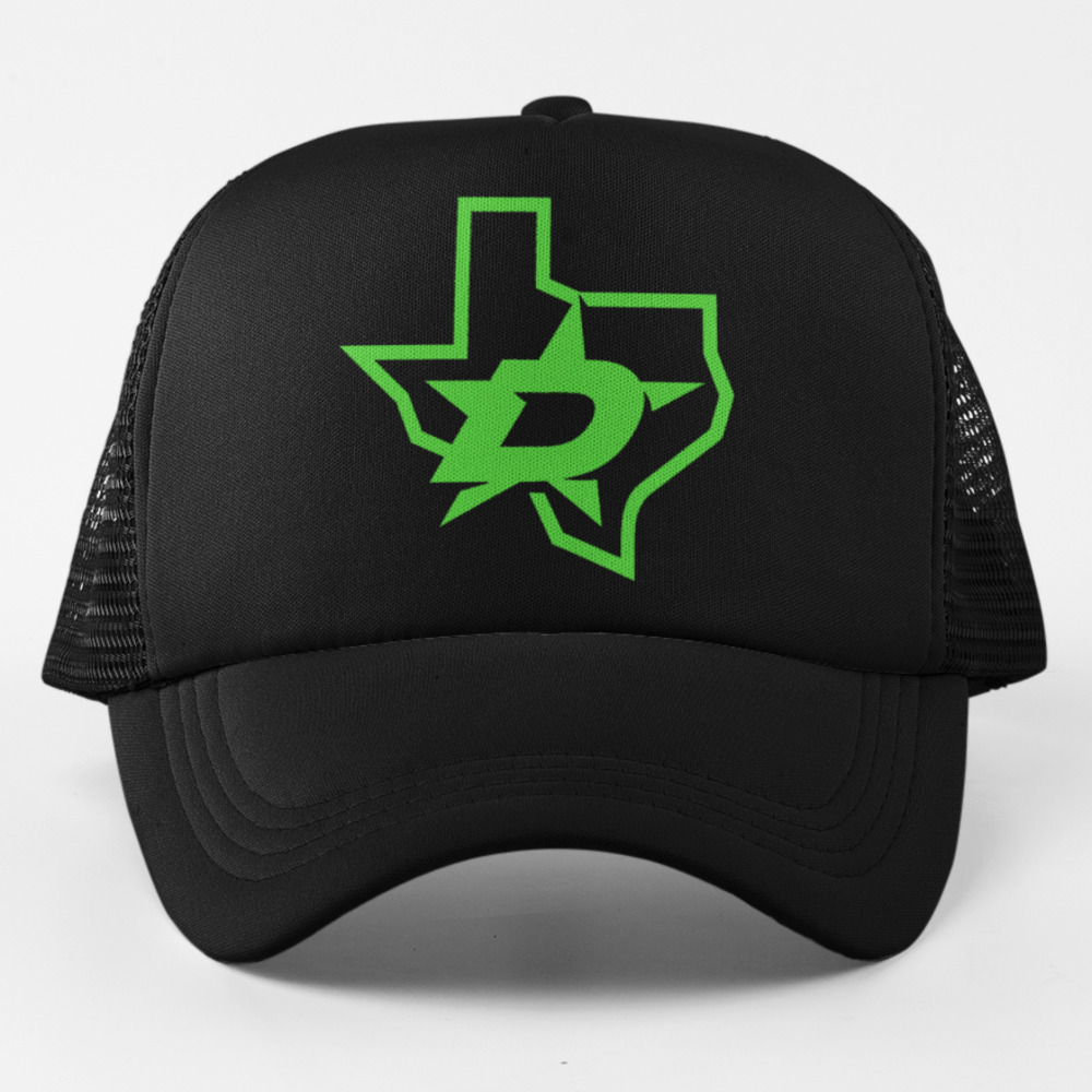 NEW Dallas Stars Secondary Foam Trucker Mesh Snapback Hat NEON GREEN BLACK